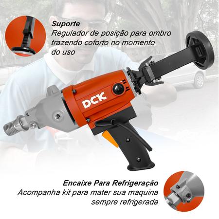 Imagem de Perfuratriz De Concreto Manual Diamantada Profissional Elétrico 90mm DCK 220v