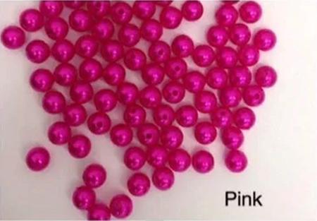 Imagem de Pérola Inteira Com Furo 04mm Cor Pink Pacotinho Com 50G