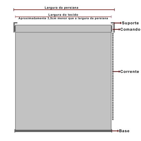 Imagem de Persiana Cortina Rolo Double Vision 100x160 Branco Bege Cinza