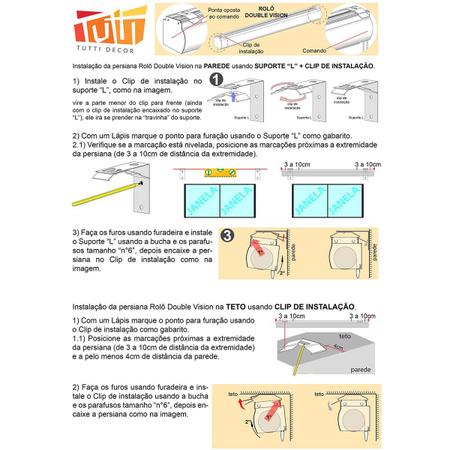 Imagem de Persiana Cortina Rolo Double Vision 100x160 Branco Bege Cinza