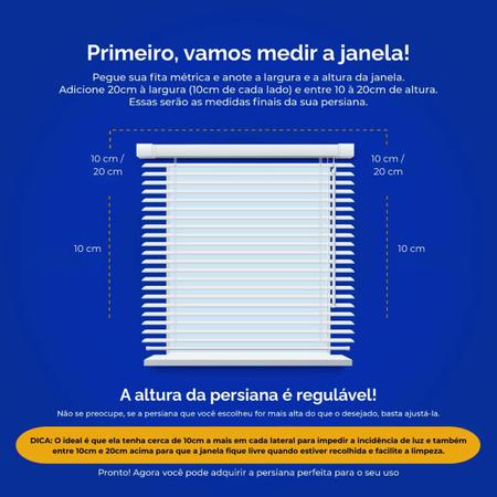 Imagem de Persiana Horizontal PVC Bege 180 (L) x 160 (A) cm Cortina Completa C/ Kit de Instalação 1,80 x 1,60