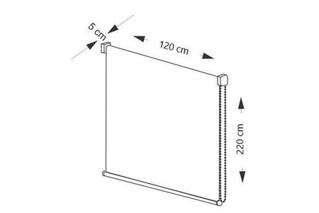 Imagem de Persiana Rolo Screen Bege (L) 120 x 220 (A) cm Cortina Tela Solar Off-White 1,20 X 2,20 m