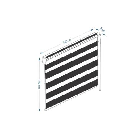 Persiana Rolo Zebra Total Preta 140 L X 160 A Cm Cortina E - Top Flex Imagem de Persiana Rolo Zebra Total Preta 140 L X 160 A Cm Cortina E