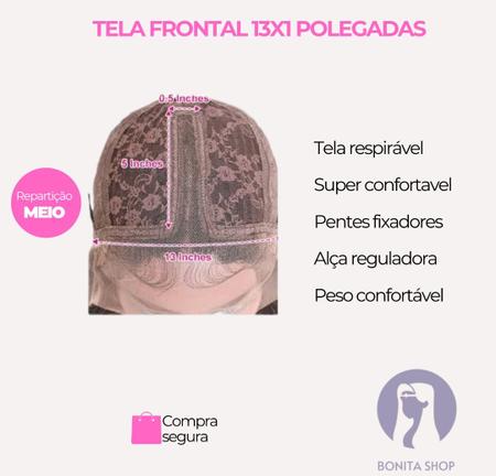 Imagem de Peruca front Lace wig Organica loira platinada raiz esfumada 