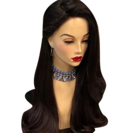 Imagem de Peruca longa de cabelo humano Body Wave Lace Front para preta (marca excluída)