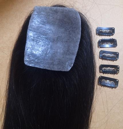Imagem de Peruca topo de cabelo humano longo 60cm de comprimento base em micropele 12x9,5cm lindo