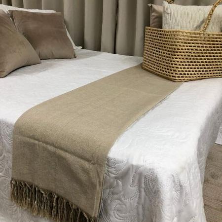 Imagem de Peseira Decorativa para Cama 0,65mx2,60m Copacabana Bege