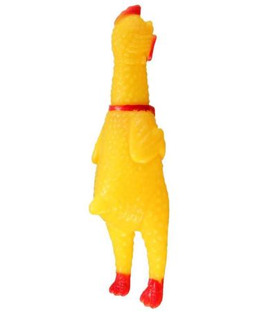 Imagem de Pet mordedor galinha frango brinquedo sonoro apito 16 cm 