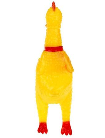 Imagem de Pet mordedor galinha frango brinquedo sonoro apito 16 cm 