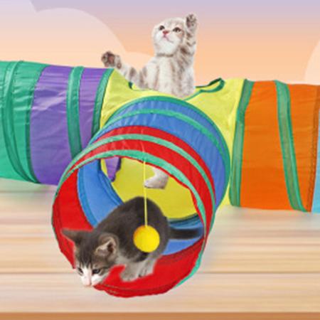 POPETPOP 3 Pçs Túnel De Gato Dobrável Túnel De Gato Dobrado Brinquedos Para  Animais De Estimação Brinquedos Túneis De Gato Para Gatos Internos Grande