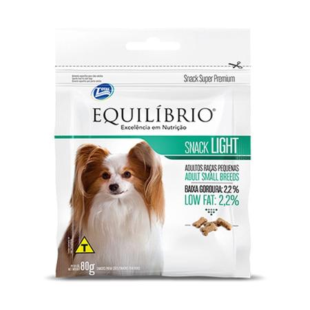 Imagem de Petisco Equilíbrio Snack Light para Cães Adultos de Raças Pequenas 80g - Total