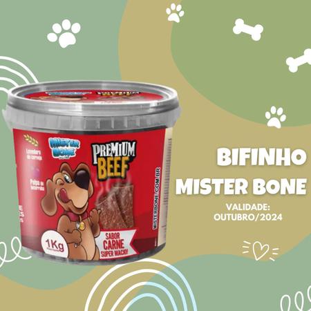 Imagem de Petisco para cachorros alimento cães bifinho canino sabor carne 1kg