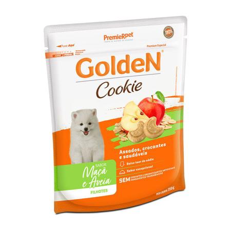 Imagem de Petisco Premier Pet Golden Cookie Maçã e Aveia para Cães Filhotes 350 g