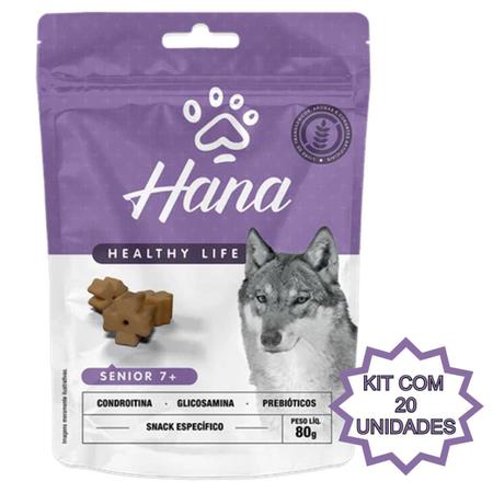 Imagem de Petisco Snack Hana Senior Para Cachorro Adulto 80g kit 20un