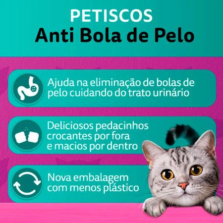 Imagem de Petisco Whiskas Temptations Anti Bola de Pelo para Gatos Adultos 80gr