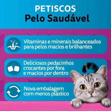 Imagem de Petisco Whiskas Temptations Pelo Saudável Para Gatos Adultos 40 g
