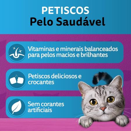 Imagem de Petiscos Para Gatos Adulto Whiskas Pelo Saudável