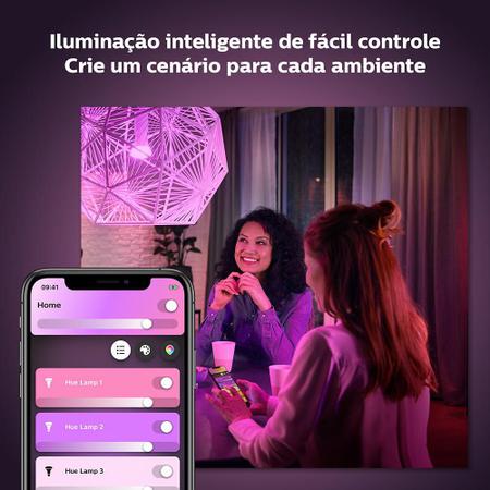 Imagem de Philips Hue Kit Casa Inteligente 3 Lâmpadas E27+Bridge 127V