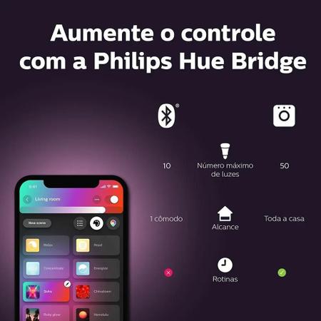 Imagem de Philips Hue Starter Kit 3 Lâmpadas 9W E27 + Hue Bridge Hub