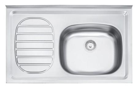 Pia Inox 80cm 50cm Cuba Direita Standard Tramontina 93420507 Imagem de Pia Inox 80cm 50cm Cuba Direita Standard Tramontina 93420507