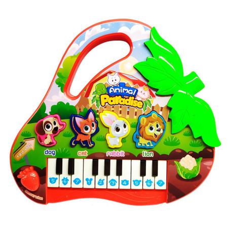 Teclado Piano Brinquedo Infantil Bichos Morango Musical Sons
