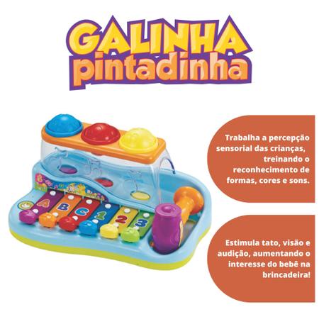 Brinquedo Infantil Galinha Pintadinha Pianinho Bate e Toque Yes Toys 20224