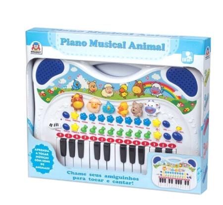 Brinquedo Infantil Pianinho Musical Fazendinha Musicas Sons de