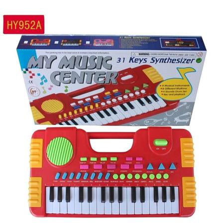 Brinquedo Teclado Infantil Música 22 Teclas Piano 21 Sons