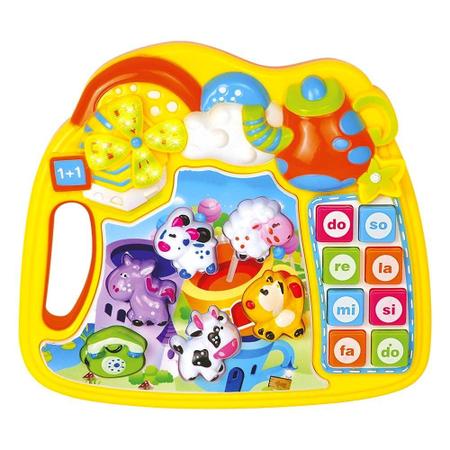 Piano com alça Baby Musical com Sons de Bichos e Jogos Amarelo Divertido -  DM Toys - Piano / Teclado de Brinquedo - Magazine Luiza