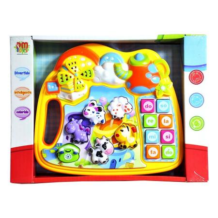 Piano com alça Baby Musical com Sons de Bichos e Jogos Amarelo Divertido -  DM Toys - Piano / Teclado de Brinquedo - Magazine Luiza