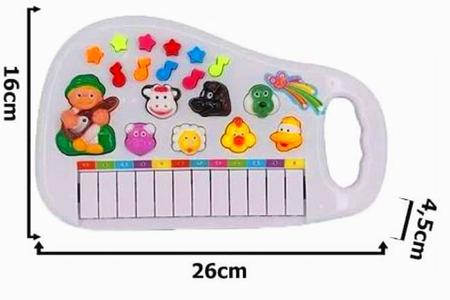 Piano de Brinquedo Infantil Animais da Fazenda Teclado Bebê na