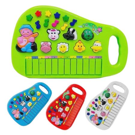 Piano de Brinquedo Infantil Animais da Fazenda Teclado Bebê - Toys