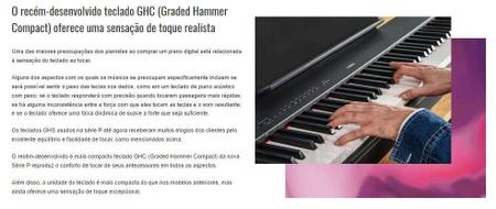 Imagem de Piano Digital Yamaha P-225 - 88 Teclas GHC Toque Realista + Suporte + Banqueta