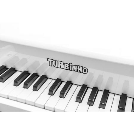 Piano Elétrico Turbo EPIANOWH Infantil 22 Teclas Branco - Casa da Música