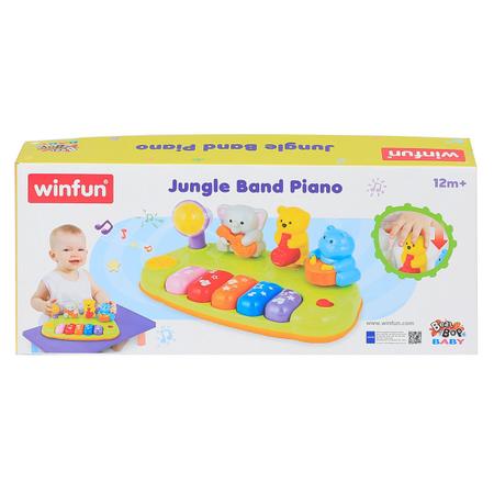 Imagem de Piano Infantil Brinquedo Musical C/ Microfone Banda Selvagem