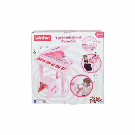 Brinquedo Infantil Piano Sinfonia Rosa Para Crianças 3+Anos WinFun -  Baby&Kids