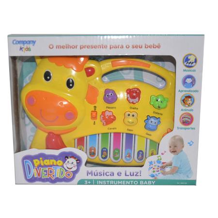 Tecladinho Mini Piano Musical Com Luz Didático Bebe Criança