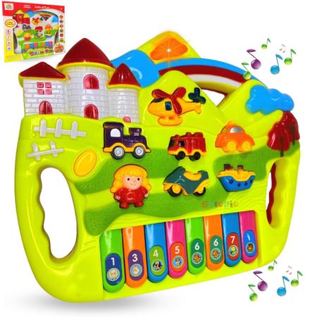 Brinquedo Para Bebê Educativo Piano Tambor Com Musica E Luz Teclado Infantil  Colorido - Toys - Piano / Teclado de Brinquedo - Magazine Luiza