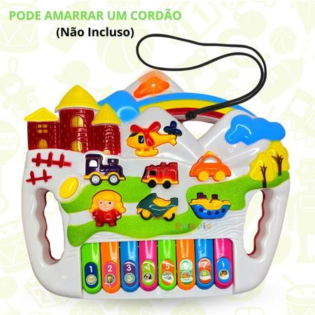 Brinquedo Para Bebê Educativo Piano Tambor Com Musica E Luz Teclado Infantil  Colorido - Toys - Piano / Teclado de Brinquedo - Magazine Luiza