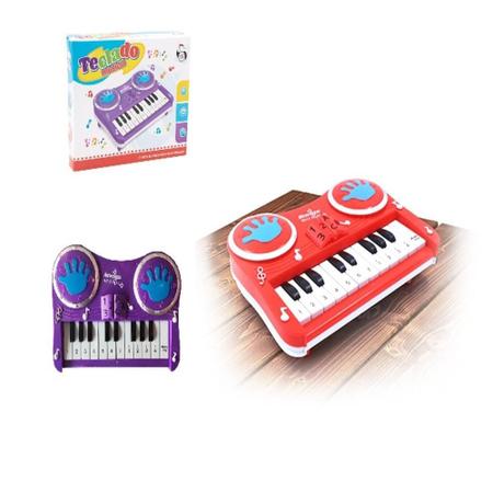 Teclado elétrico para piano infantil, brinquedo de piano bebê com