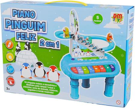 Teclado Pianinho Infantil Musical De Dinossauro Azul - Ri Happy