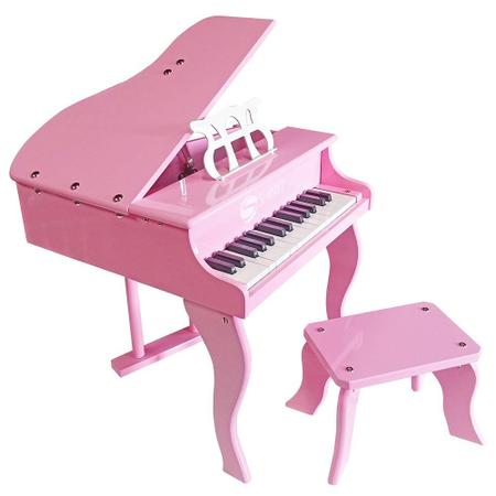 01 02 015 Teclado infantil piano, prático pequeno compacto seguro ABS para  piano para casa (órgão eletrônico-azul)