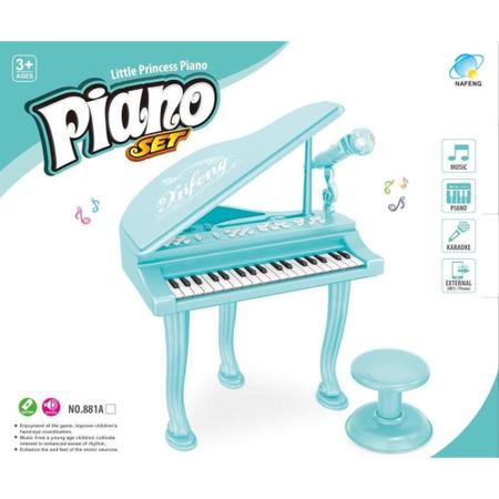 Piano infantil teclado sinfonia estilo profissional com microfone
