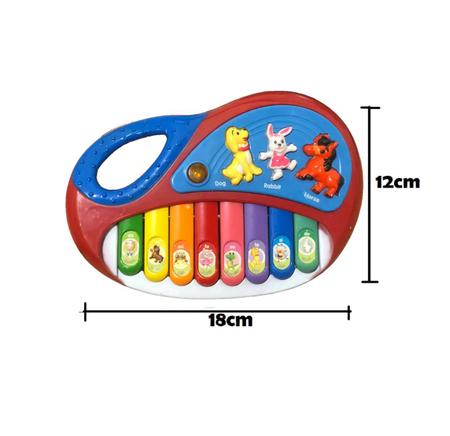 Piano Infantil Teclado Musical de Brinquedo Educativo Para Bebe Crianças  Pequenas 3 anos Fazendinha Sons de Animais