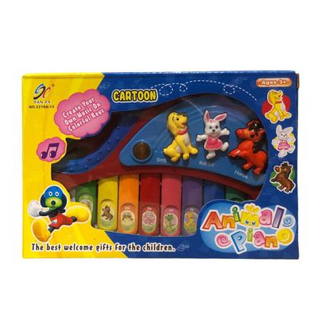 Piano Musical Educativo Animais Brinquedo Som Infantil Bebe Cor