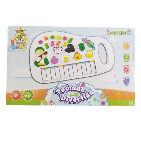 Piano infantil som bichos teclado brinquedo animais bebe