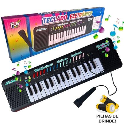 Teclado Infantil Musical 32 Teclas Keys Com Microfone Piano - eletronic -  Piano / Teclado de Brinquedo - Magazine Luiza