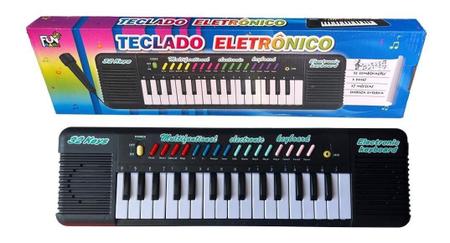 Imagem de Piano Infantil Teclado Com Microfone Instrumento Musical