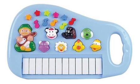 Piano Infantil Teclado Com Sons De Bicho Animais Fazendinha