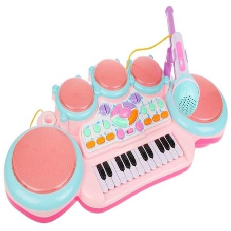 Piano Brinquedo Musical Karaokê Teclado Infantil com Microfone - Rosa -  Toys - Piano / Teclado de Brinquedo - Magazine Luiza